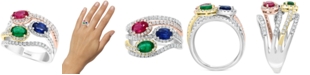 EFFY Collection EFFY&reg; Multi-Gemstone (1-1/2 ct. t.w.) & Diamond (1 ct. t.w.) in 14k Gold, White Gold & Rose Gold